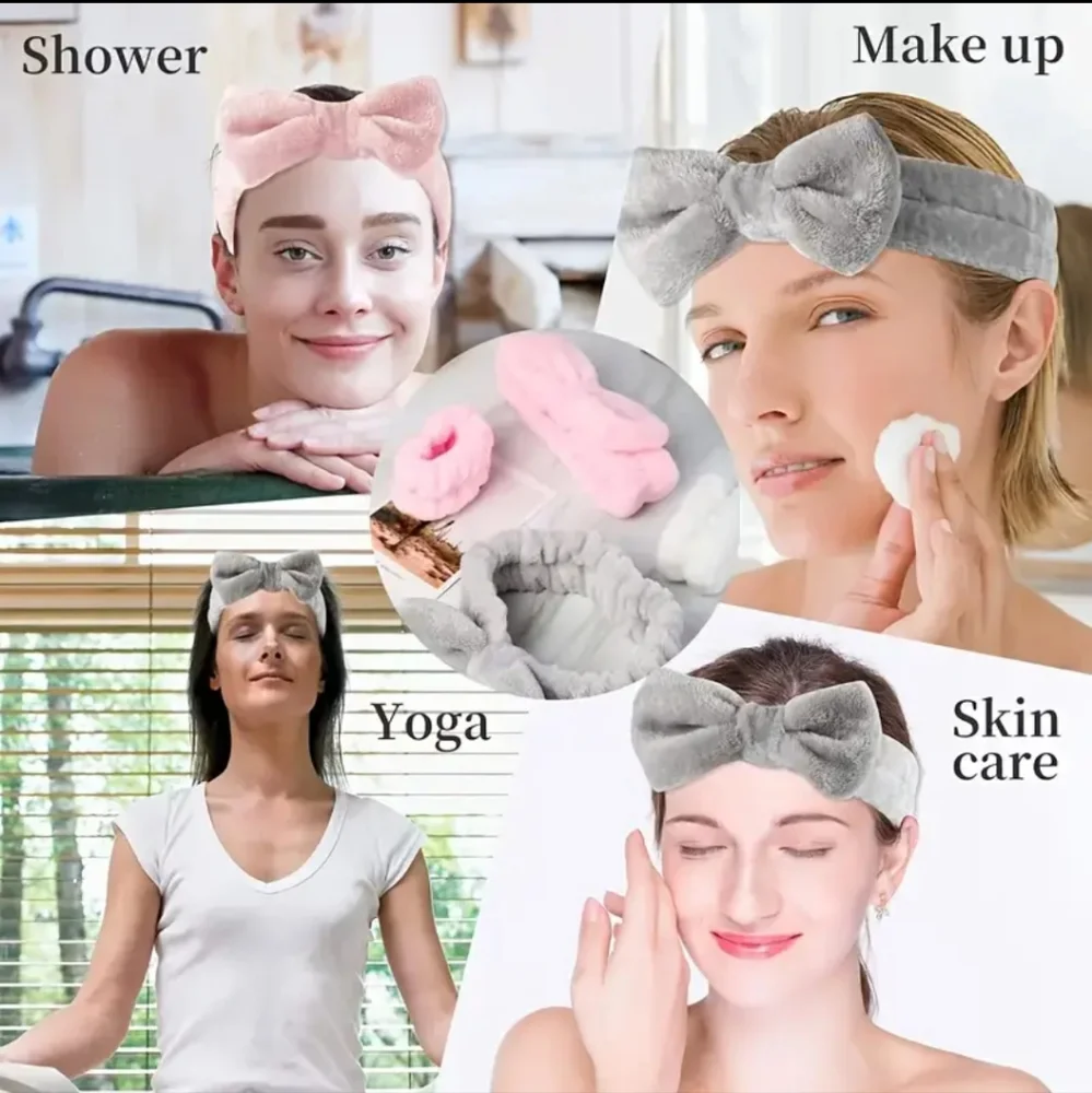 Headband & Wrist Towel Bands for facial cleansing routine!